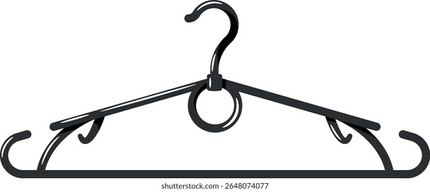 Vintage clothes hanger vector illustration