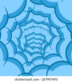 Vintage Clouds Background Design
