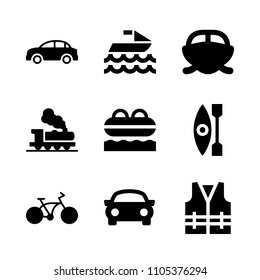 vintage, coast, craft and wear icons in Travel vector set. Graphics for web and design