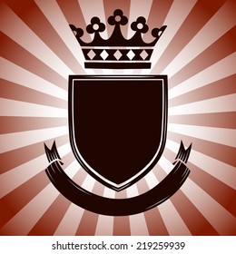 Vintage Coat of Arms - Each element is on a separate layer for easy editing.