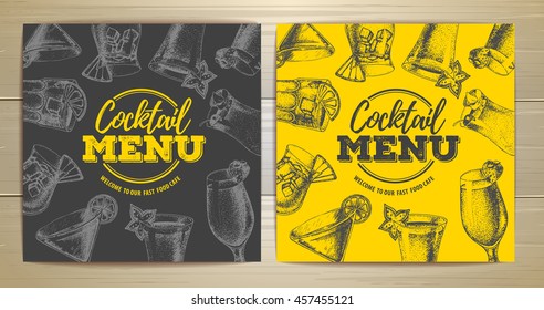 Vintage cocktail menu design