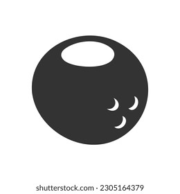 Vintage coconut icon isolated on white background. Vector illustration