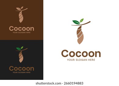 Vintage casulo logotipo modelo vetor símbolo ilustração