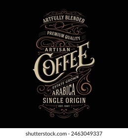 Vintage Coffe Label Packaging Template