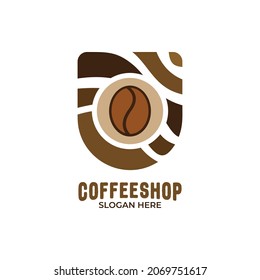 vintage coffe shop premium logo vector