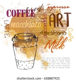 Vintage coffee backgrounds. Menu for restaurant, cafe, bar, coffeehouse.