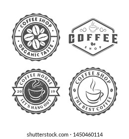 vintage coffee badge and logo template 