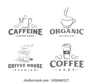 vintage coffee badge and logo template 