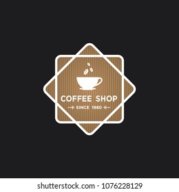 vintage coffee badge vector logo template 