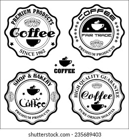 Vintage coffee badges and labels. / Vector coffee badges / labels / emblems 