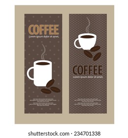 vintage coffee banners. vector