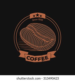 Vintage coffee bean logo