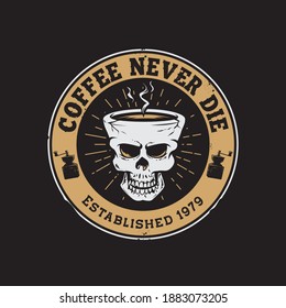 Vintage coffee and cafe shop logo badge