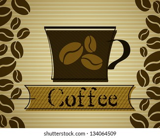 vintage coffee cup. coffee concept