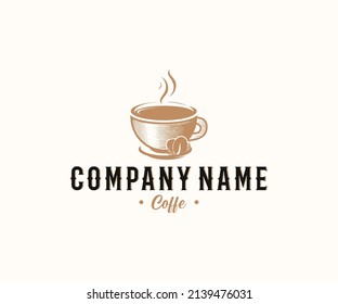 vintage coffee design logo illustration