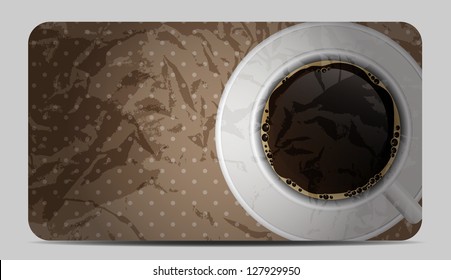 Vintage Coffee Gift Card Vector Illustration