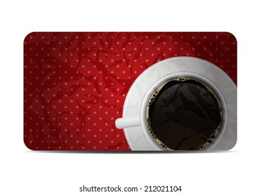 Vintage Coffee Gift Card Vector Illustration