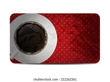 Vintage Coffee Gift Card Vector Illustration