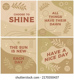 Vintage Coffee Instagram Feed Template Inspirational Motivation Morning