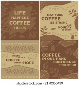 Vintage Coffee Instagram Feed Template Inspirational Motivation Morning