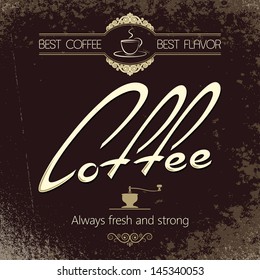 vintage coffee label background