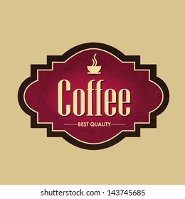 Vintage coffee label and logo