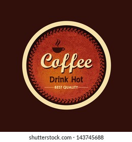 Vintage coffee label and logo