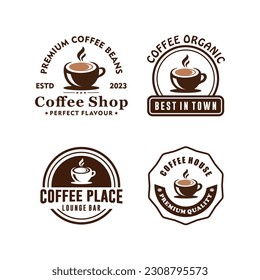 Vintage coffee logo design collcetion template