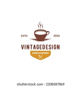 vintage coffee logo design emblem badge