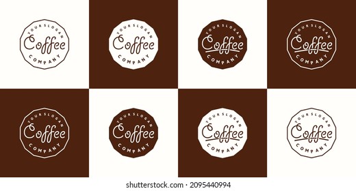 vintage coffee logo design inspiration, logo for coffee place,cafe and other