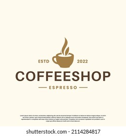 vintage coffee logo design. retro coffee shop logo.