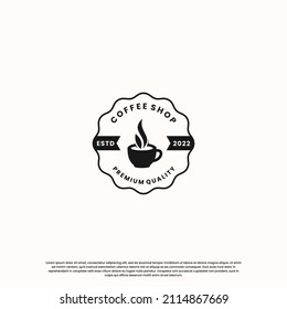 vintage coffee logo design. retro coffee shop logo.