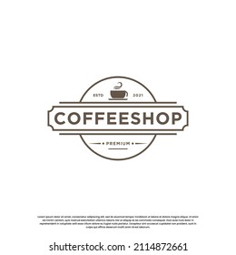 vintage coffee logo design. retro coffee shop logo.