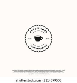 vintage coffee logo design. retro coffee shop logo.