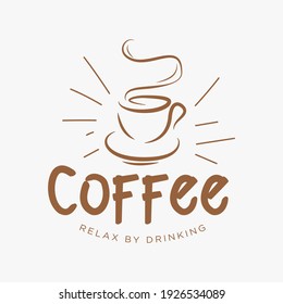 vintage coffee logo, icon and template