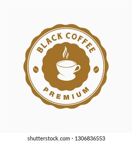 vintage coffee logo illustration