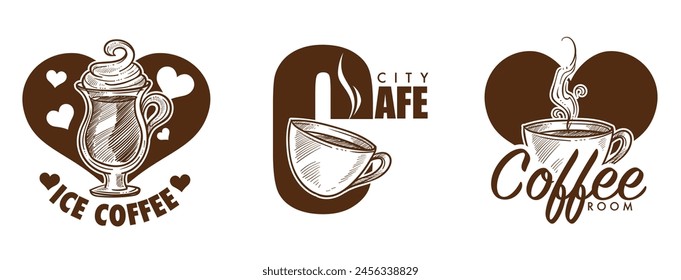 Vintage Coffee Logo Selection vector