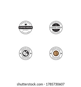 Vintage coffee logo template vector icon design