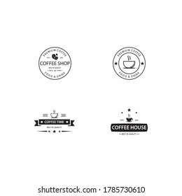 Vintage coffee logo template vector icon design