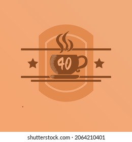 Diseño vectorial del logotipo del café de época adecuado para múltiples usos