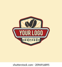 Vintage coffee logo vector design.