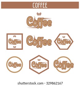 Vintage coffee logo-design elements. Can be used as well as a sticker, background or any other coffee related design or product.