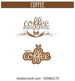 Vintage coffee logo-design elements. Can be used as well as a sticker, background or any other coffee related design or product.