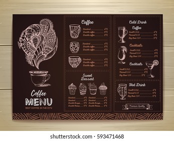 Vintage coffee menu design
