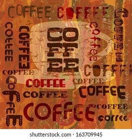 vintage coffee menu design, vector eps 10