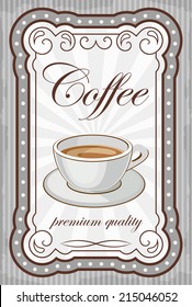 Vintage coffee poste. vector illustration