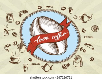 vintage coffee poster for coffee lovers