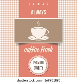 vintage coffee poster, vector illustration