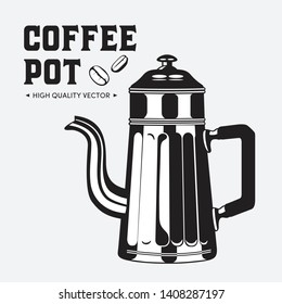 Vintage Coffee Pot Kettle Vector