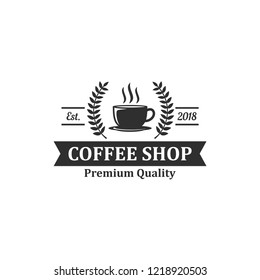 Vintage Coffee Shop Logo Design Vector Stock Vector (Royalty Free ...